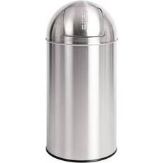 Bolero Stainless Steel Push Top Bullet Bin 40 Ltr