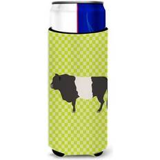 Green Bottle Coolers Carolines Treasures Belted Galloway Cow Green Decorative Can Hugger Slim Multicolor Bottle Cooler