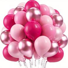 Shein Metallic Pink Latex Balloons 50pcs