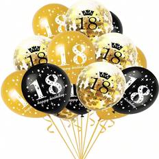 Black Balloons Shein 18th Birthday Balloons Gold Black