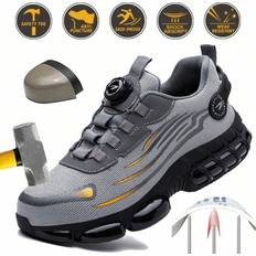 Closed Heel Area Safety Shoes Shein Unisex Rotary Button Safety Shoes