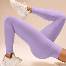 Shein Tights Shein Solid Color Elastic Waist Tight Yoga Leggings