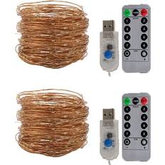 Ofspeizc Battery Powered String Lights 2 Pack 16.4 50 LED Fairy Light