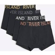 Men Underwear River Island Multipack Trunks - Black