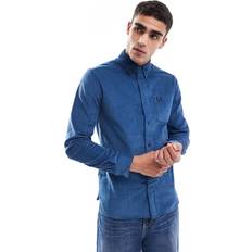 Fred Perry Skjortor Fred Perry Långärmad Manchesterskjorta - Blå