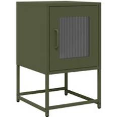 Green Bedside Tables vidaXL Cabinet Olive Green 36 x 39 x 60.5 cm Bedside Table