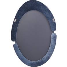 Velvet Mirrors Beliani Modern Massay Dark Blue 53 x 89 cm Wall Mirror