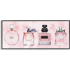 Wall Decorations Pink Fashion Fragrance Bottles 24 x 10 Framed Art