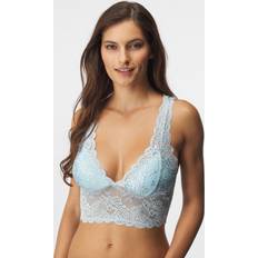 Only Dam Underkläder Only Cropped Lace Bralette - Black
