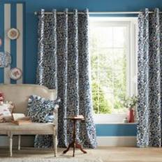 Cath Kidston Strawberry Garden Blackout Eyelet Curtain 163cm x 183cm