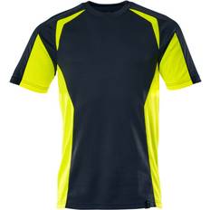 Mascot Work Tops Mascot Accelerate Safe T-Shirt - Dark Navy/Hi-Vis Yellow