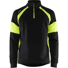 Arbetsöverdelar Blåkläder Visible Sweatshirt Med Kort Dragkedja - Svart/Hivisgul