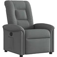 vidaXL Justerbar Reclinerfåtölj Mörkgrå Tyg Fåtölj