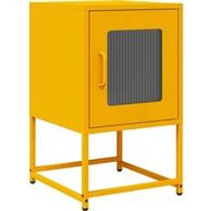 Yellow Bedside Tables vidaXL Cabinet Mustard Yellow 36 x 39 x 60.5 cm Bedside Table