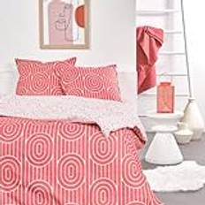 Today Duvet Cover Set 220 x 240 cm Korallrosa/Vit Påslakan Vit