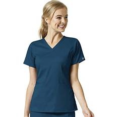 Workwear & Equipment WonderWink Four Pocket V-Neck Scrub Top - Caribbean Blue