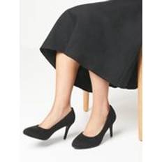 Good For The Sole Heels & Pumps Good For The Sole Wide Fit Elsa Almond Toe Stiletto Heel Court Shoes - Natural Black