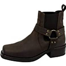 Woodland Mens Low Harley Leather Boots - Brown