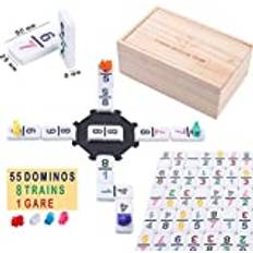 Engelhart Premium Numbers Domino Mexican Train Set 8 mm
