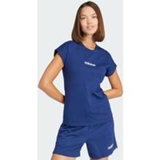 Cropped T-shirts adidas Essentials Linear Cotton T-shirt - Dark Blue/White