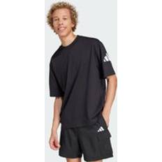 adidas Essentials Loose Fit 3 Bar Logo T-shirt - Black/White