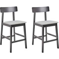 Poliestere Sgabelli Beliani Set Of 2 Bar Chairs Seating Stool