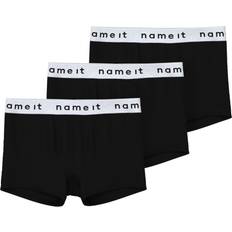 Svarte Boksershorts Name It Boxershorts 3-Pack - Black/Bright White