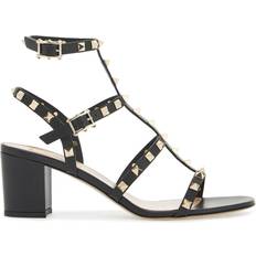 Sandales à talons Valentino Garavani Leather Ankle Strap Sandals - Black