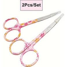 Temu Professional Manicure Pedicure Scissors Set - Pink