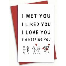 Party Supplies Shein I Like You Love You Greeting Card