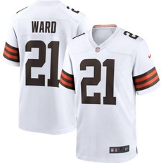 Men's Nike Denzel Ward White Cleveland Browns Game Jersey