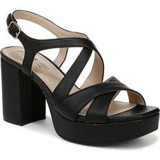 Fabric Heeled Sandals Life Adrianna Platform Sandal - Black Synthetic