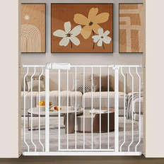 Archie & Oscar Archie & Oscar Extra Wide Baby Gate, Walk Through Pressure Mounted No Drill, Easy Install Extra Security (a highly durability option) Wayfair White (52.8"