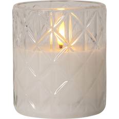 Transparent LED-ljus Star Trading LED Ljus Flamme Romb Transparent 10 cm LED-ljus