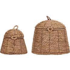 Beige Korgar House Doctor Rama Förvaringskorg Med Lock 2-pack Korg 2st