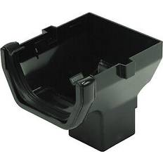 Roof Equipment FloPlast Black 114mm Square Gutter Outlet