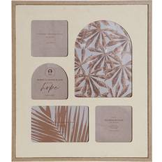 Glass Photo Frames Home ESPRIT Beige Crystal MDF Wood 34 x 2 x 39 cm Photo Frame