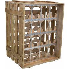 Natural Fir Wood Flaske Rack 32 x 55 x 41 cm