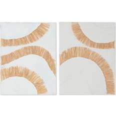 Wood Wall Decor Home ESPRIT White Natural Boho Art 60 x 3 x 80 cm Wall Decor