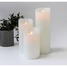 LED Bloklys XL Set of 3 Ø10cm 17.5/22.5/30cm LED-lys
