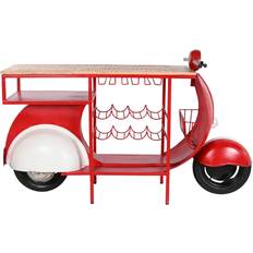 Red Wine Racks Home ESPRIT Flaschenregal Rot Metall 165 x 60 x 100 cm Weinregal