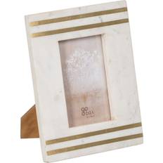 Marmor Väggdekorationer BigBuy Home Elegant Vit Gyllene Koppar Marmor Fotrahmen 10 x 15 cm Ram