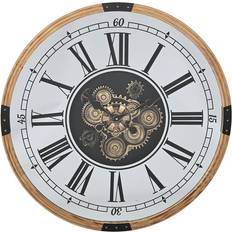 Natural Clocks Home ESPRIT Silver Natural Metal Crystal 80 x 8.5 x 80 cm Wall Clock 80cm
