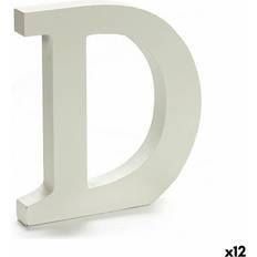 Hvid Træ Bogstav D 1.8 x 21 x 17 cm