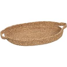 Fibre Baskets BigBuy Home Natural Fibre Decorative 59 x 35 x 6 cm Basket