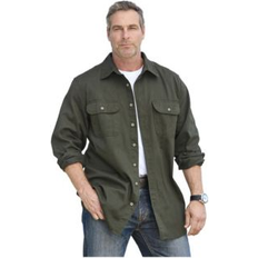 Boulder Creek Big And Tall Long Sleeve Denim Shirt - Forest Green