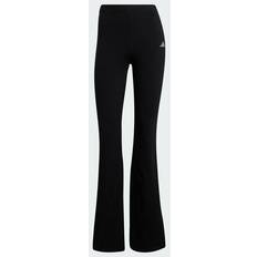 Nainen - Punainen Sukanvarret adidas Essentials Small Logo Flared Leggings - Black/White