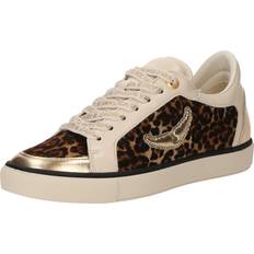 Zadig & Voltaire Printed Leather Fly On Sneakers Brown