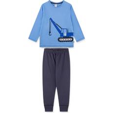 Kid's Pyjama - Blå/Sort/Hvid
