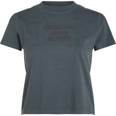Calvin Klein Grey T-shirts Calvin Klein Slim Washed Logo T-shirt - Black